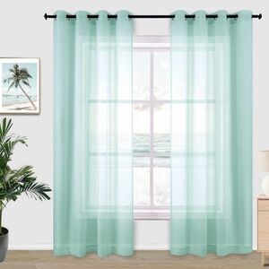 Aqua blue curtains 52x84